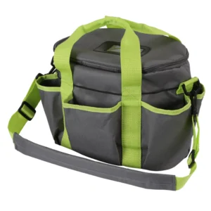 Stevige en ruime poetstas met meerdere opbergvakken, perfect voor het organiseren van paardenspullen en verzorgingsproducten.