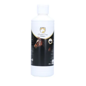 Fles Green Clay Shampoo (1 liter), natuurlijke shampoo met groene klei, verzorgend voor paarden.