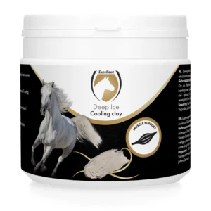 Excellent Horse Deep Ice Cooling Clay 500 g Deep Ice Cooling Clay voor paarden. Verkoelende lei in een pot, ideaal voor spierverzorging en herstel. Product van Holland Animal Care. Inhoud 500 gram