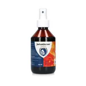 Sprayflacon Jodiumtinctuur van het merk Excellent, inhoud 250 milliliter.
