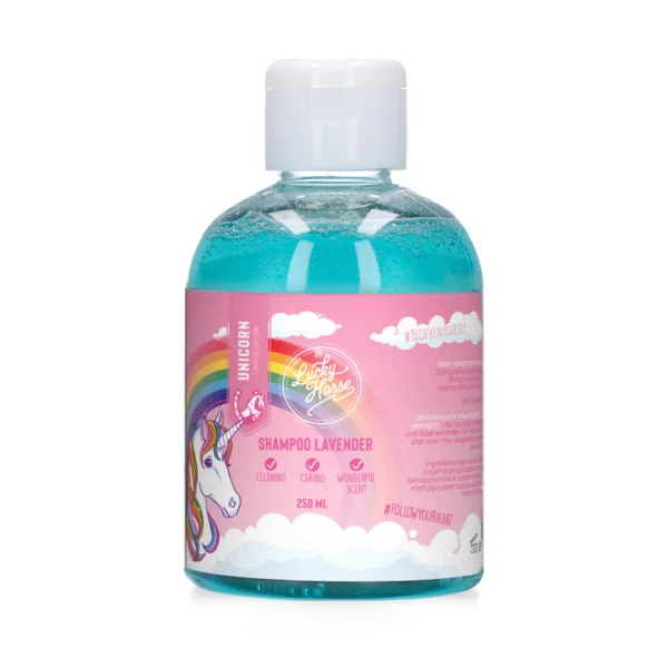 Fles shampoo lavendel van het merk Lucky Horse.