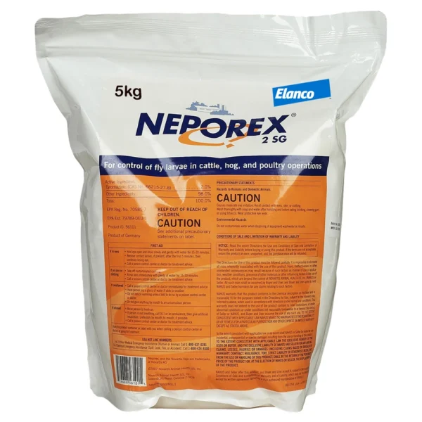 Zak neporex van 5 kilogram, middel tegen vliegenlarven.