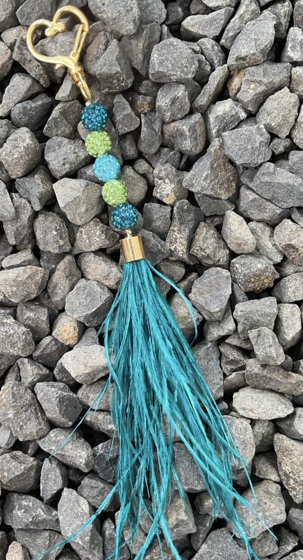 Apatiet Halster Hanger met blauwe en groene kralen