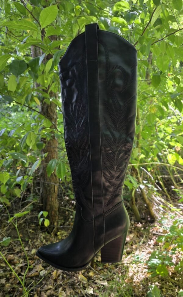 Midnight Western Boots vegan zwarte cowboylaarzen