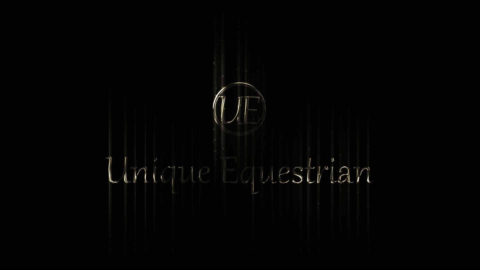 Gouden telefoonicoon met UE-logo, symbool voor de klantenservice van Unique Equestrian.